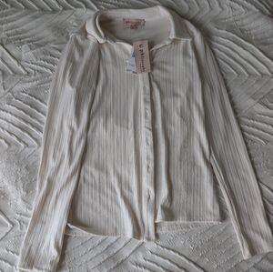 Philosophy Cream Textured Shirt
